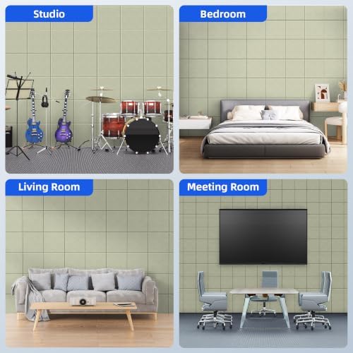20 Pack Acoustic Panels with Self Adhesive Sound Proof Foam Panels for Wall