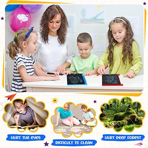 Nezyo 16 Pack 4.5 Inch Mini LCD Writing Tablet for Kids,Mix Colors