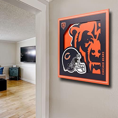 YouTheFan NFL Chicago Bears 3D Logo Series Wall Art