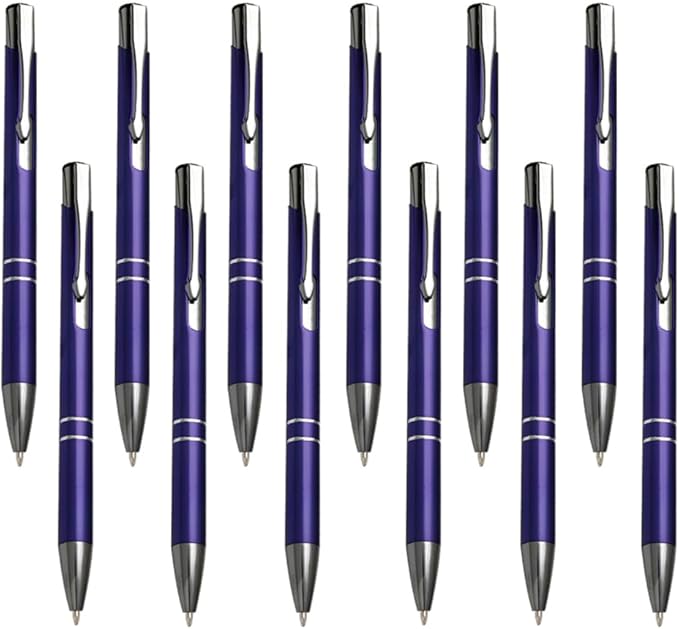 Yucold Customized ballpoint pens in bulk, personalized ballpoint pens with free engraving, for use in companies, enterprises, graduation anniversaries (Purple,13)