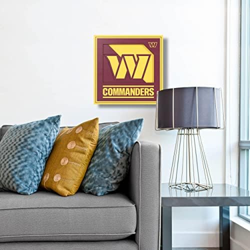 YouTheFan NFL Washington Commanders 3D Logo Series Wall Art