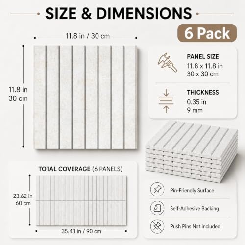Stripe Felt Bulletin Board Tiles, Cork Board Alternative 24 x 36 in