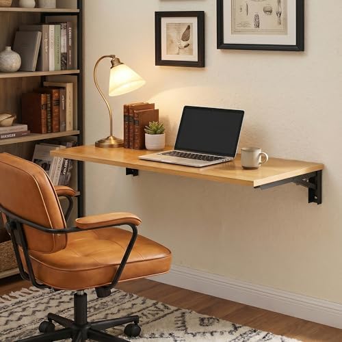 Need 47x20 Inch Wall Mounted Folding Table for Office Laundry Teak