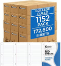 Rosmonde 172800 Sheets Loose Leaf Paper Bulk, 1152 Pack, College Ruled