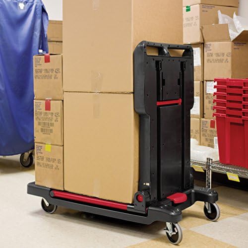 Rubbermaid Commercial Products Convertible Utility Cart/Platform Truck Combination 400 lb. Capacity Black for Warehouse/Garage/Cleaning/Maintenance