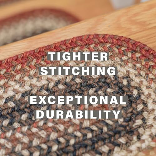 Homespice Chester Jute Braided Stair Treads, Oval 8x28 Set of 13