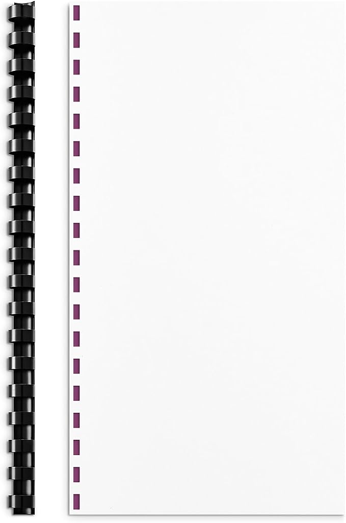 Staples 3/4 Inch Plastic Binding Spine Comb, Black, 150 Sheet Capacity, 25 Pack