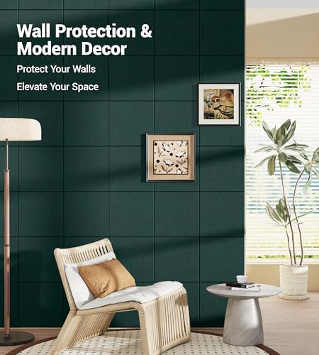 28" x 18" Felt Bulletin Board Tiles 1/2" Thick, Forest Green