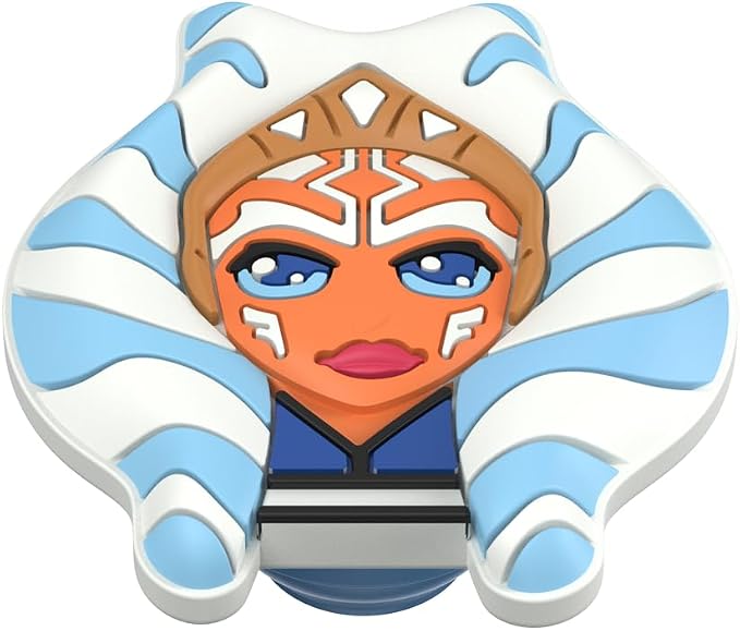 PopSockets Adhesive Phone Grip, Holder- Ahsoka Tano | Secure Comfortable Hold, Anti-Drop, Kickstand, Star Wars, Grogu, Fun, Cool, Unique