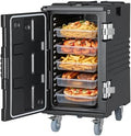 VEVOR Insulated Food Pan Carrier, 127 Qt Non-Electrical Food Warmer, with Swivel Wheel & 304 Stainless Steel Latch, LLDPE Stackable Hot Box, for Various Pan Sizes(NOT Included), Fit Catering BBQ Event