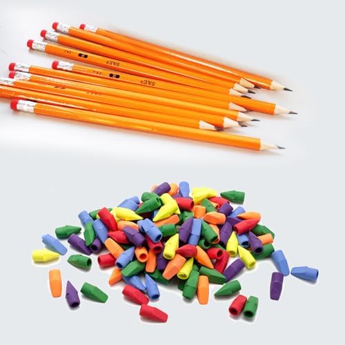S & E TEACHER'S EDITION Pencils & Erasers Tops Set, 220Pcs