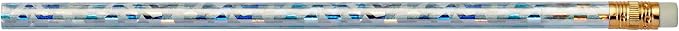 Pencil Guy Blank Glitz Round Pencils Silver