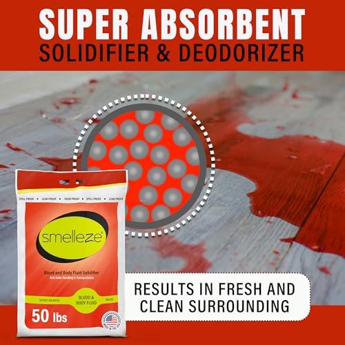 SMELLEZE Medical Waste Clean Up Deodorizer & Solidifier - 50 lb. Bag