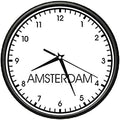 SignMission Amsterdam TIME Wall Clock World time Zone Clock Office Business