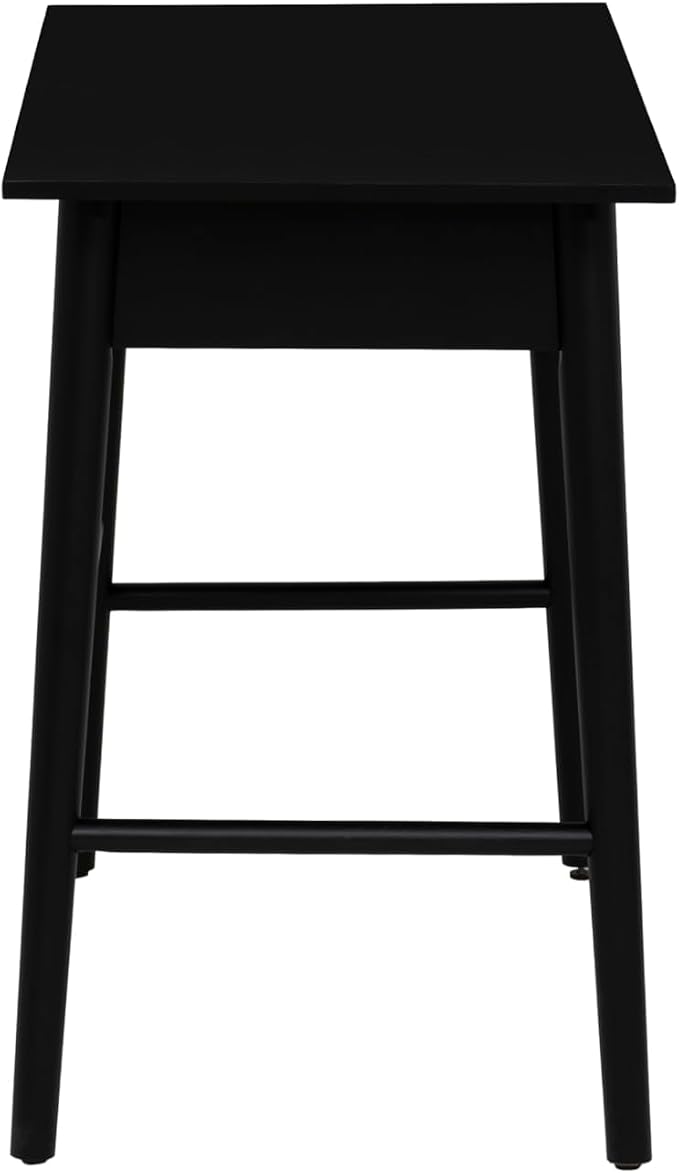 Linon Melissa Black Wooden One Drawer Writing Desk