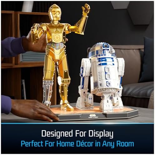 4D Build Star Wars C-3PO & R2-D2 Droid 3D Puzzle Model Kit, Room Display
