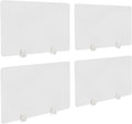 4PCS Desk Dividers Office Partitions, Privacy Desk Panel Protective, Acrylic Plexiglass Shield with Clamps for Offices Schools Call Centers - 23.6”L X15.8”W
