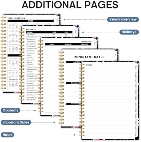 Planner 2026-2027, Monthly & Weekly Jul 2026-Jun 2027 Calendar Planner