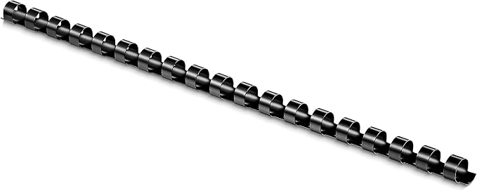 Staples 0.375 Inch Plastic Comb Binding Spines, Black, 100-Pack | 55-sheet capacity combs for binding reports and presentations.