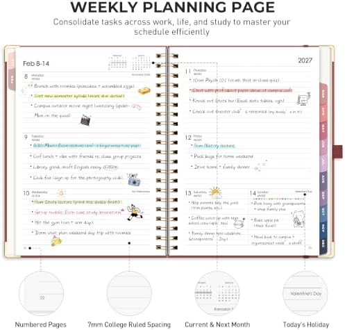 RETTACY 2027 Planner, Weekly and Monthly, Large Size (8.5" x 11")