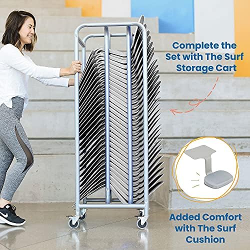 ECR4Kids The Surf Portable Lap Desk, Flexible Seating, Peacock Blue