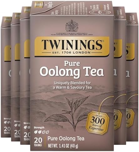 Twinings of London Pure Oolong Tea Bags, 20 Count (Pack of 6)