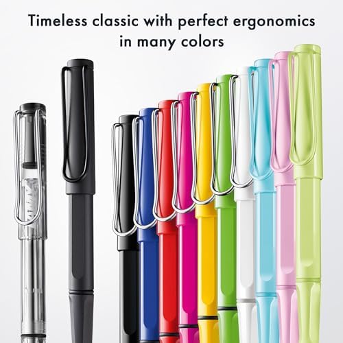 Lamy safari red - Rollerball Pen with ergonomic grip & line width M - for pleasant long writing - made of robust ASA plastic - including rollerball refill M 63 in black