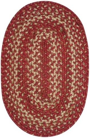 Homespice Apple Pie Jute Braided Table Mats, Oval 10x15 Set of 4