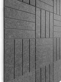 Felt Bulletin Board Tiles | Modern Cork Board Alternative | Large Cork Boards for Walls | Aesthetic Felt Wall Panels for Office & Home Decor | Pinboard & Photo Board (12-Pack) | Gray