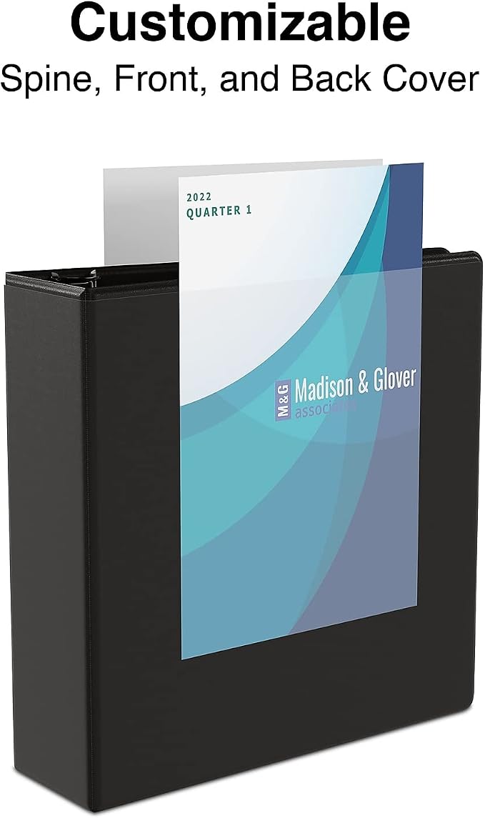 Staples Economy 3" 3‑Ring View Binders, D‑Ring, Black, High‑Capacity 600‑Sheet Storage – 3/Pack