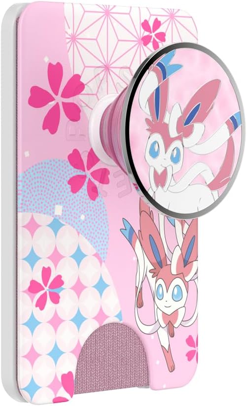 PopSockets Phone Wallet for MagSafe with Grip- Sylveon's Dream | PopWallet, Holds 3 Cards, Magnetic, Removable, Secure, Pokemon, Gengar, Eevee, iPad, Removable, Popper