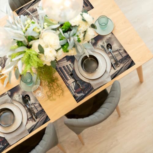 Placemats 12x18 Inch Washable Linen Place Mats Cloth Tables Mats