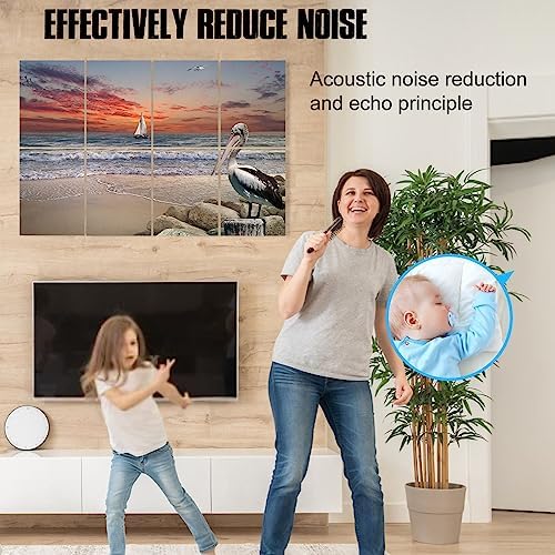 YPY Acoustic Panels Sound Absorbing: Soundproof Wall Panels, 8 Pack