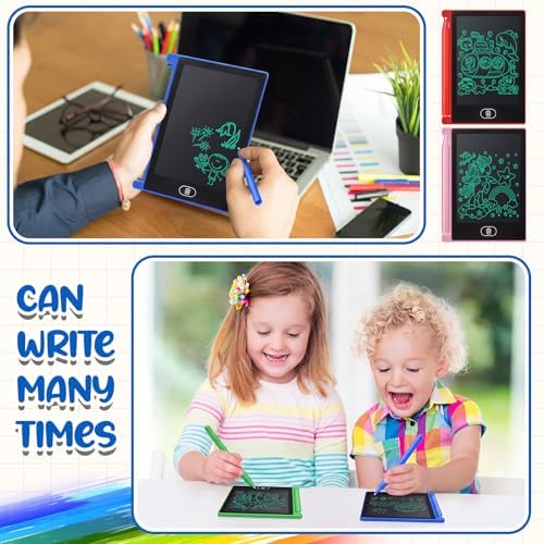 Zhehao 32 Pcs LCD Writing Tablet for Kid Mini Doodle Board,Pink Series