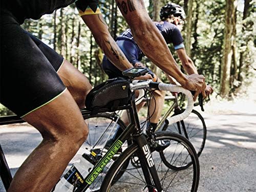 Topeak Fuel Tank Top Tube Bike Bag with Charging Cable Hole, Medium – 0.5L Capacity, Quick-Access Storage for Energy Bars, Phone & Tools, 420D Nylon Construction