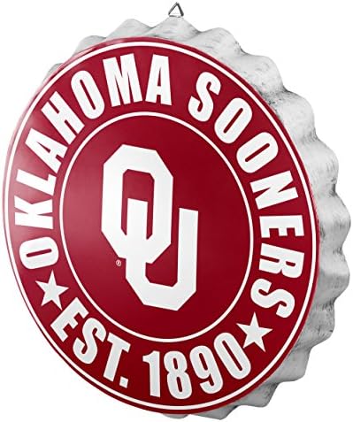 foco NCAA Team Logo Metal Bottle Cap Hanging Wall Sign