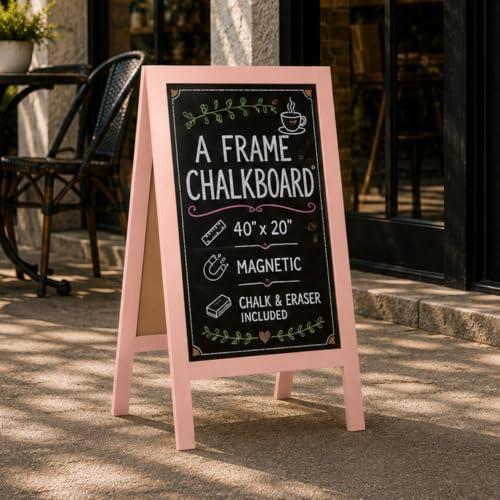 Ilyapa A Frame Chalk Board Easel Sign 40x20 in - Sandwich Signs Outdoor