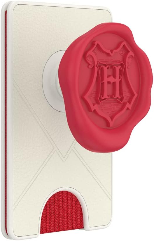 PopSockets Adhesive Phone Wallet with Grip- Hogwarts Letter | PopWallet, Holds 3-5 Cards, Swappable Top, Kickstand, Harry Potter, Slytherin, Fun, Cool, Unique