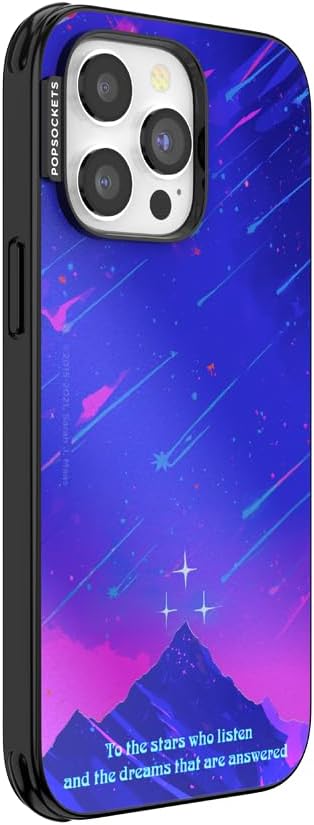 PopSockets iPhone 14 Pro Max Phone Case with MagSafe, Wireless Charging Compatible, Bookish - Mirror Starfall