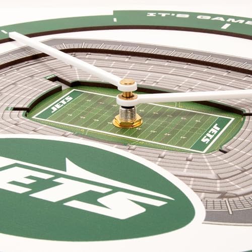 YouTheFan NFL New York Jets StadiumView 3D Wall Clock
