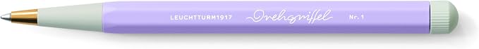 LEUCHTTURM1917 - Drehgriffel Writing Pen (Lilac) - Ballpoint Pen with Royal Blue Ink Included