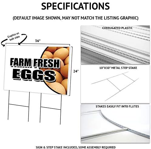 Coconut Water 2 Pack Of 24" x 36" Yard Sign & Stake | Advertise Your Business | Stake Included Image On Both Sides | Made in The USA