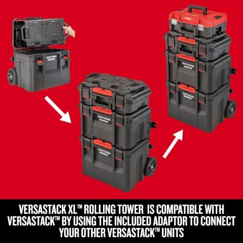 CRAFTSMAN VERSASTACK XL Rolling Tower Tool Storage System, 4 piece (CMST60420)