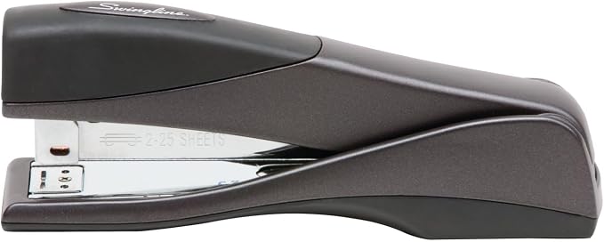 Swingline Stapler, Jam Free, Optima Grip Full Size, Ergonomic Cushion, Metal, 25 Sheet Capacity, Black (87810) (Pack of 3)