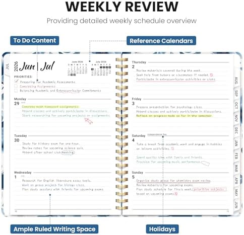 ZOTIA Planner 2026-2027 Jul 2026-Jun 2027 Academic Monthly & Weekly Planner