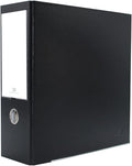 3-Ring Premium High-Capacity Binder - Black, 4" Spine, by Bindertek | 675 Sheet Capacity, 3" D-Rings, Linen-Textured Covers, Steel Reinforced Edges, Spine Label Included