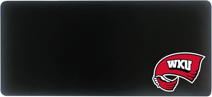 Western Kentucky University Classic Cloth Desk Mat, Durable Office Supplies, Non-Slip Base, Responsive Desk Pad with Smooth Cloth Surface, Black