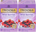 Twinings Wild Berries Herbal Tea Individually Wrapped Bags, 20 Count (Pack of 2), Full-Flavoured, Naturally Caffeine-Free, Enjoy Hot or Iced, 20 Teabags