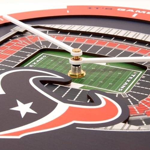 YouTheFan NFL Houston Texans StadiumView 3D Wall Clock