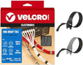 VELCRO Brand Reusable Cable Ties, Cord Management, 8in, Black, 150 Pack